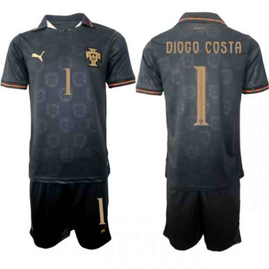 Portugal 2026 FIFA World Cup Soccer Jersey Black #1 DIOGO COSTA